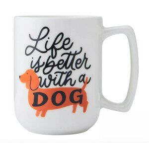 Life is Better with a Dog Latte Mug Wiener Dachshund NWT